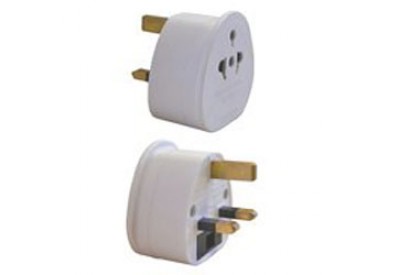 RED/GREY UK Visitors Travel Adaptor 